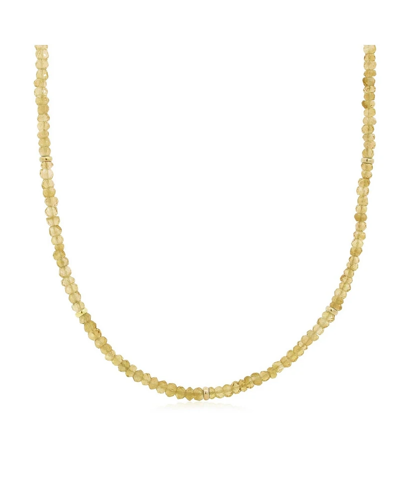 The Lovery Citrine Bead Necklace 14K Gold