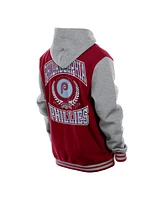 New Era Men's Burgundy Philadelphia Phillies Throwback Prep Full-Snap Hoodie Jacket
