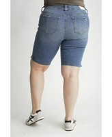 Slink Jeans Plus Denim Bermuda shorts with side vents 11.5" inseam