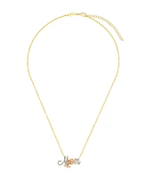 Disney Cubic Zirconia and Mother of Pearl Princess Mom Rose Necklace