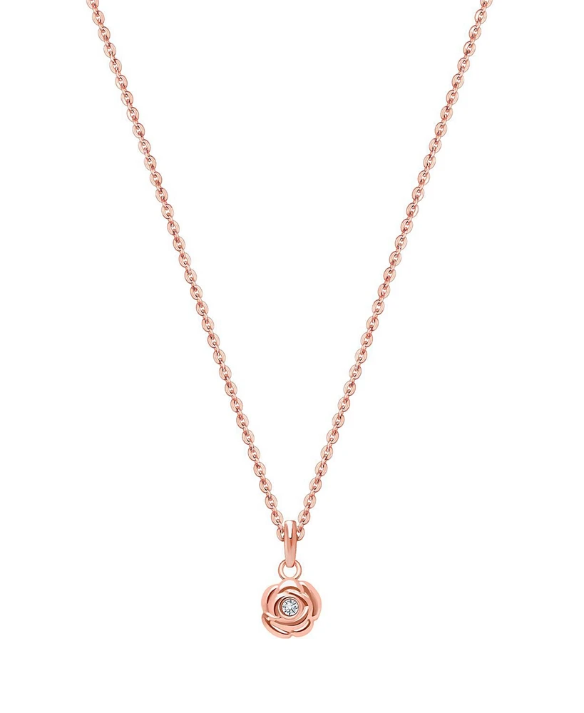 Tiny Blessings Girls Children's 14K Gold Blushing Rose 12-14" Necklace
