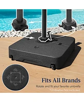 Best Choice Products Heavy-Duty Outdoor Cantilever Base Stand w/ Wheels, Locks