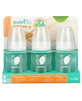 Evenflo Feeding Balance+ Bottles, Standard, 0+ Months, Slow Flow, 3 Bottles, 4 oz (120 ml)