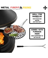 Garden Metal Outdoor heating furnace for backyard 2 in 1 Fire Pit for Outdoor