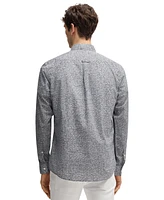 Boss by Hugo Men's Printed Cotton Poplin Regular-Fit Shirt