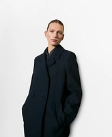 Mango Women's Double-Breasted Lapels Coat