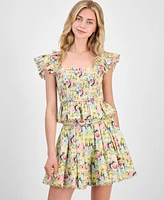 En Saison Women's Cairo Cotton Smocked Floral Top