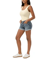 Silver Jeans Co. Women's Mid-Rise Boyfriend Denim Shorts