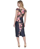Eliza J Women's Off-The-Shoulder Floral Midi Dress