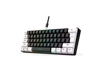Risokeys 60% wired Gaming keyboard, Rgb backlit ultra-small keyboard, waterproof portable, computer/Mac game keyboard (Black)