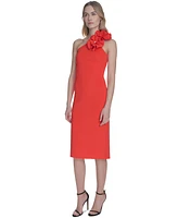 Eliza J Women's One-Shoulder Rosette-Trim Dress