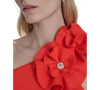Eliza J Women's One-Shoulder Rosette-Trim Dress