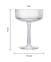 The Wine Savant Khen Art Deco Shatterproof Coupe Glasses, Set of 2