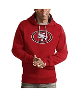 Antigua Men's Scarlet San Francisco 49ers Victory Pullover Hoodie
