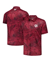 Columbia Men's Maroon Texas A&M Aggies Pfg Super Terminal Tackle Omni-Shade Bangalow's Polo Shirt