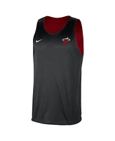 Nike Men's Red/Black Miami Heat Courtside Reversible Mesh Practice Jersey