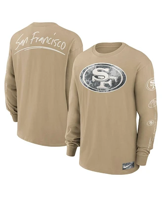 Nike Men's Tan San Francisco 49ers Essential Statement Max90 Long Sleeve T-Shirt