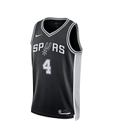 Nike Men's and Women's De'Aaron Fox Black San Antonio Spurs Swingman Player Jersey - Icon Edition