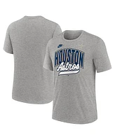 Nike Men's Heather Gray Houston Astros Cooperstown Collection Retro Tri-Blend T-Shirt