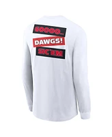 Nike Men's White Georgia Bulldogs Two-Hit Classic Location Long Sleeve T-Shirt