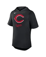 Nike Men's Black Cincinnati Reds Tri-Blend Performance Hoodie T-Shirt