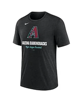 Nike Men's Heather Black Arizona Diamondbacks Logo Tri-Blend T-Shirt