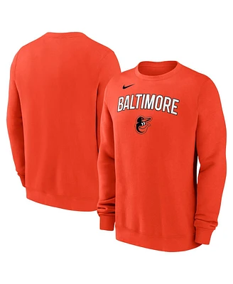 Nike Men's Orange Baltimore Orioles Pullover Sweatshirt