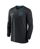 Nike Men's Black Miami Marlins Authentic Collection Performance Half-Zip Top