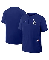 Nike Men's Royal Los Angeles Dodgers Authentic Collection Raglan Short Sleeve Windshirt