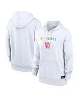 Nike Women's White San Diego Padres Authentic Collection City Connect Performance Pullover Hoodie
