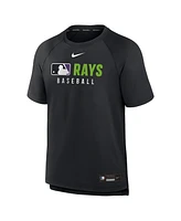 Nike Men's Black Tampa Bay Rays Authentic Collection Pregame Raglan Performance T-Shirt