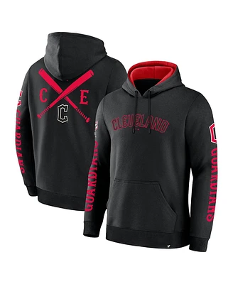 Fanatics Men's Black Cleveland Guardians Big City Legacy Fleece Pullover Hoodie
