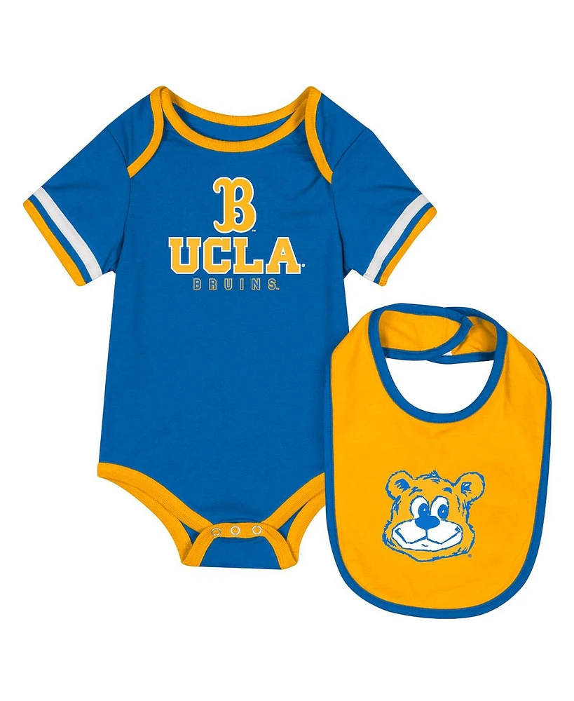 Colosseum Baby Boys and Girls 2-Piece Blue Ucla Bruins Bodysuit & Bib Set