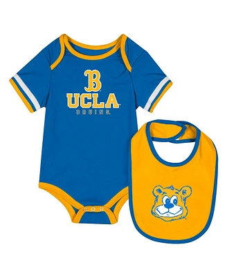 Colosseum Baby Boys and Girls 2-Piece Blue Ucla Bruins Bodysuit & Bib Set