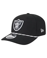New Era Men's Black Las Vegas Raiders Gameday Multi Rope 9SEVENTY Stretch-Snap Hat