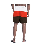 G-iii Sports by Carl Banks Men's Brown/Orange Cleveland Browns Sunrise Volley Swim Shorts