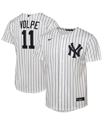 Nike Big Boys and Girls Anthony Volpe White New York Yankees Home Replica Player Jersey
