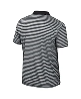 Colosseum Men's Black Texas Tech Red Raiders Striped Polo Shirt