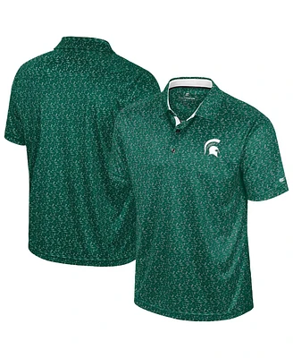 Colosseum Men's Green Michigan State Spartans Sublimated Golf Polo Shirt