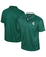 Colosseum Men's Green Michigan State Spartans Sublimated Golf Polo Shirt