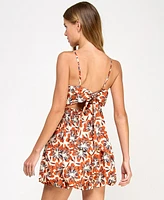 City Studios Juniors' Bow-Back Bubble-Hem Dress