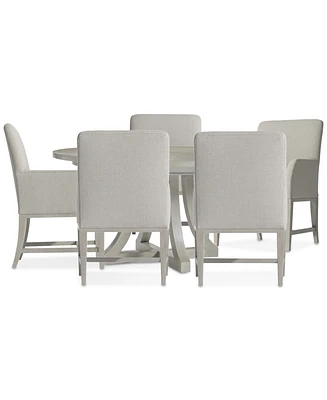Cornelia 6-Pc. Dining Set (Round Table & 5 Arm Chairs)