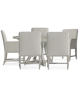 Cornelia 6-Pc. Dining Set (Round Table & 5 Arm Chairs)