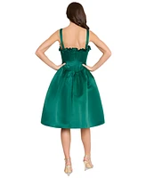 Tahari Asl Women's Ruffle Corset-Bodice Fit & Flare Dress