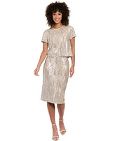 Muse Women's Jewel-Neck Cropped Short-Sleeve T-Shirt