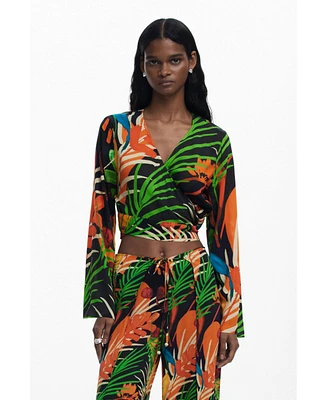 Desigual Women's Tropical wrap top