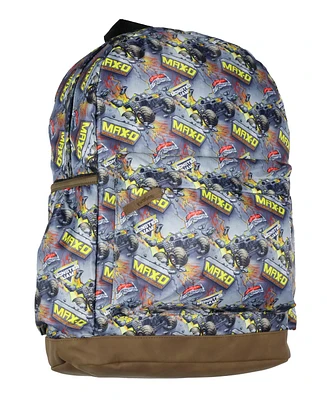 Monster Jam Backpack Maximum Destruction Max-d Truck All-Over Print School Book Bag