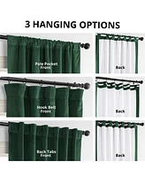 Half Price Drapes Blackforest Green Signature Velvet Blackout Curtain