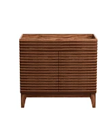 Mid-Century Freestanding Bathroom Cabinet Vanity with Storage