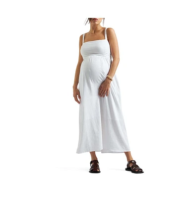 Ripe Maternity Simone Tie Back Linen Dress